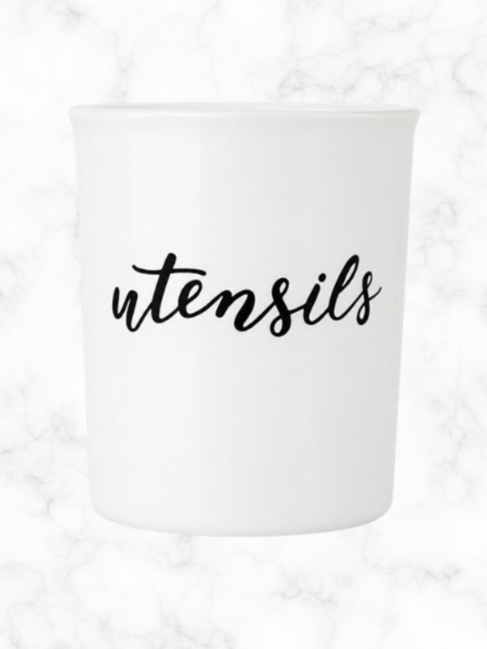 THRESHOLD™ Utensil Holder – White Stoneware Kitchen Crock